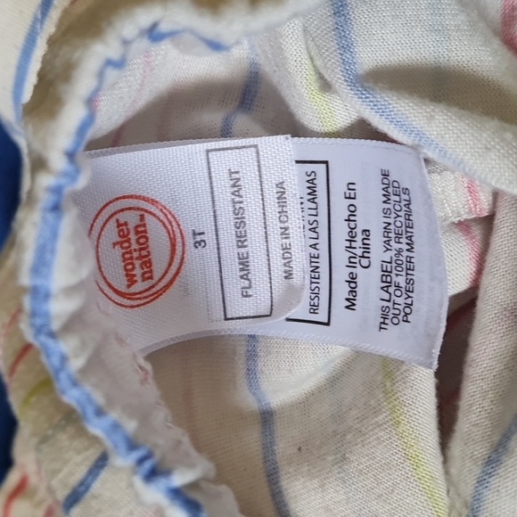 5/$20. WONDER NATION white Ruffled Helm little girls short set sz 3T GUC - Picture 6 of 7